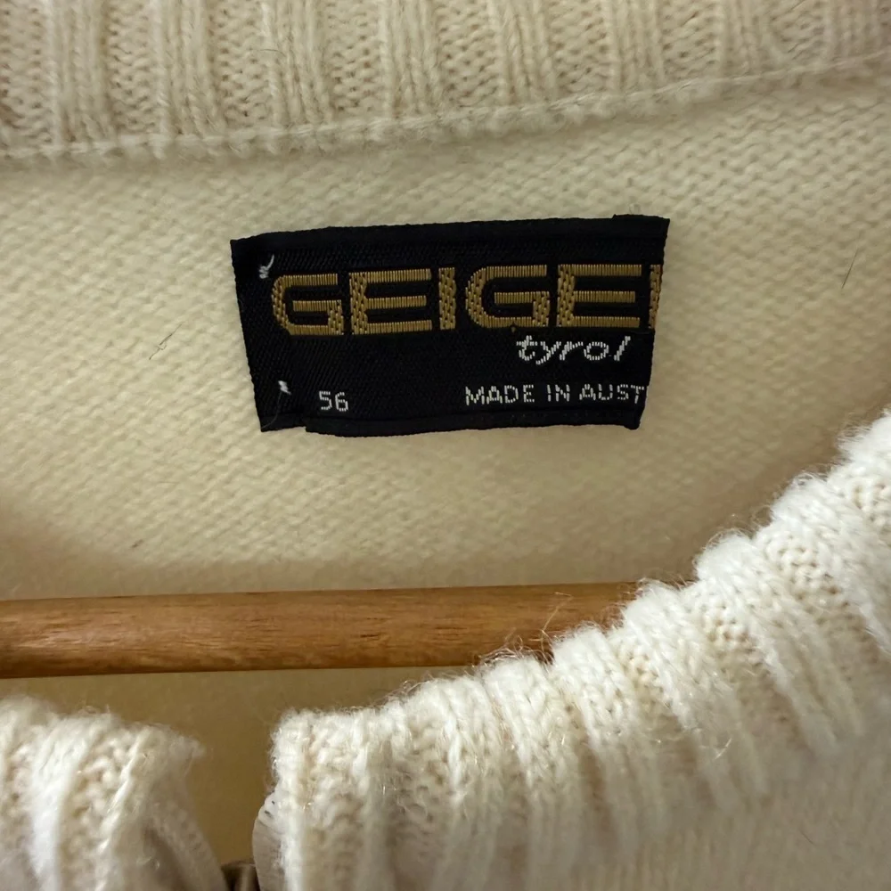 Vintage Geiger Tyrol Made in Austria Euro size 56/2XL  Fair Isle Wool Sweater